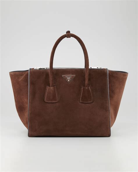 prada brown suede bag